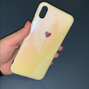 Metallic looking white iPhone XS Max case
